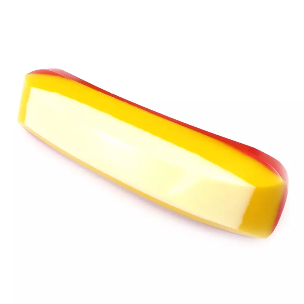 les trésors de lily Barrette résine 'Coloriage' beige orange 11x3 cm [R7760]