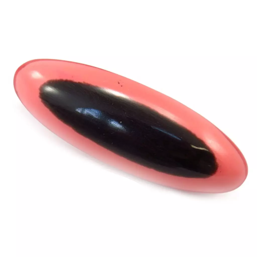 les trésors de lily Barrette résine 'Coloriage' noir rose 11x3 cm [R7763]