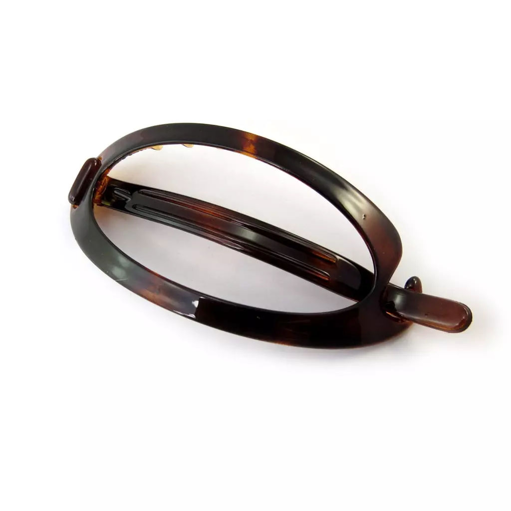 les trésors de lily Barrette 'Simplicité' marron 120x57 mm [N4658]