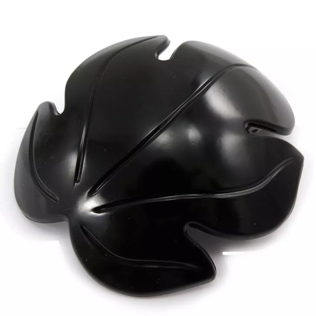 les trésors de lily Barrette 'Simplicité' noir (feuille) 10x8 cm [K1044]