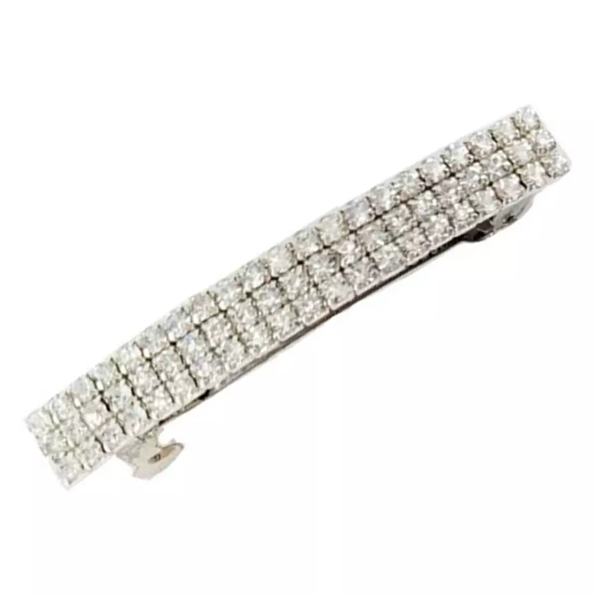 Les Trésors De Lily Barrette Strass 'Sissi' Blanc Argenté 70x8 Mm [R7235]