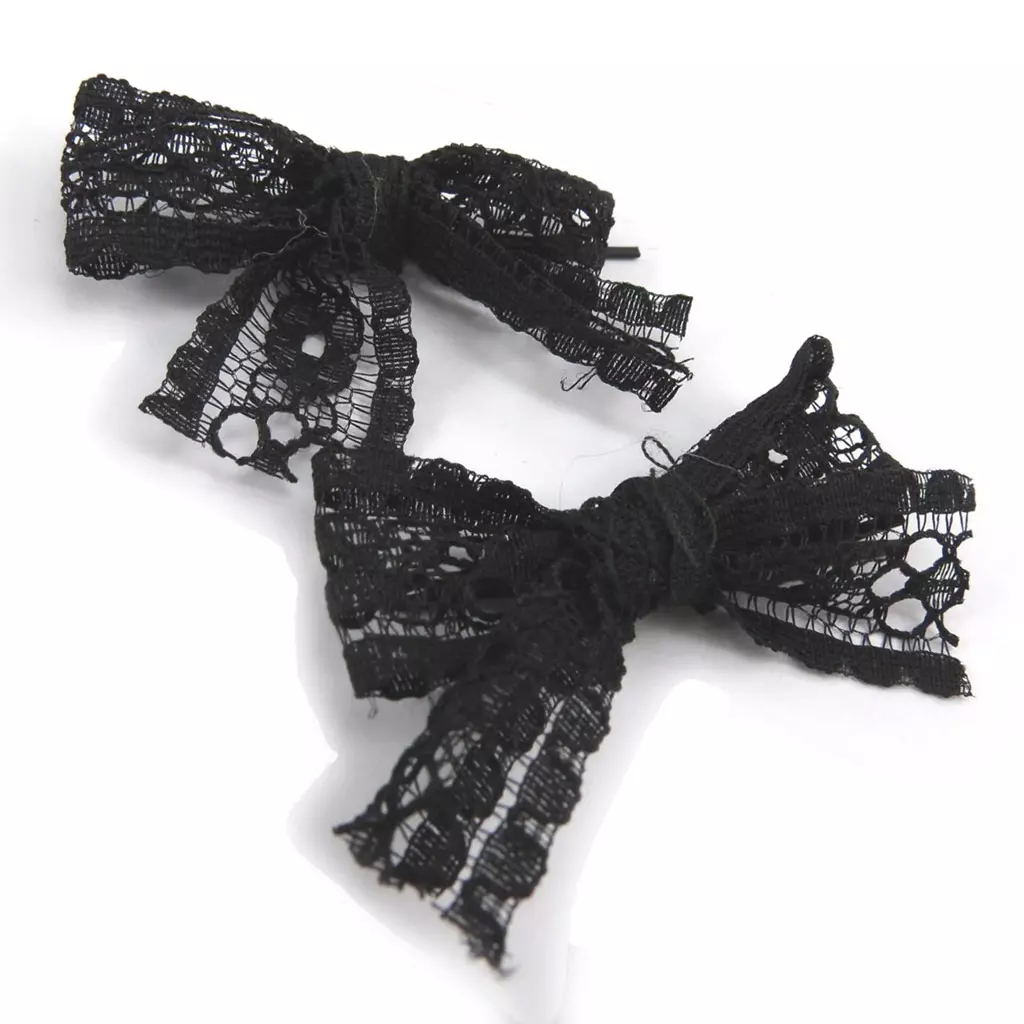 Les Trésors De Lily Barrettes Créateur 'Carmen' Dentelle Noir 55x4 Mm [K1040]