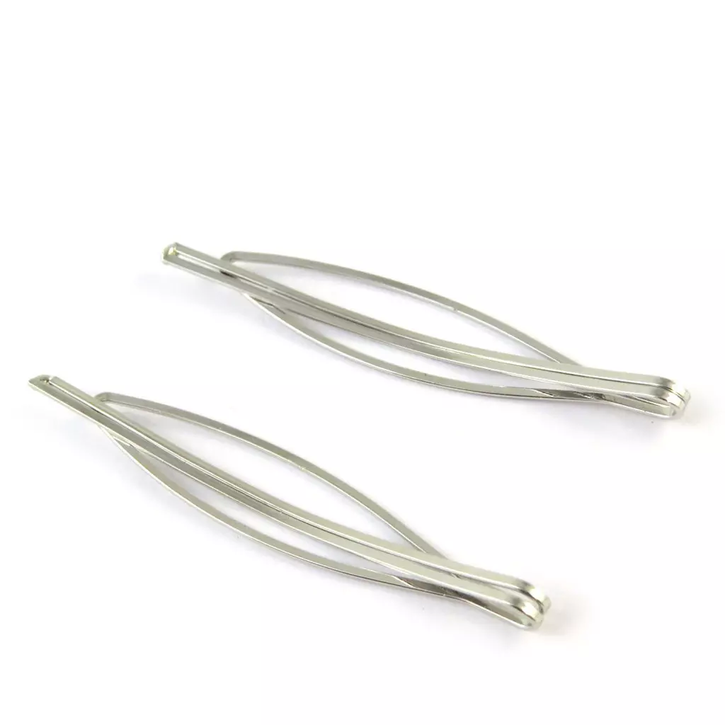 Les Trésors De Lily Barrettes Créateur 'Simplicité' Argenté 6 Cm [N8233]