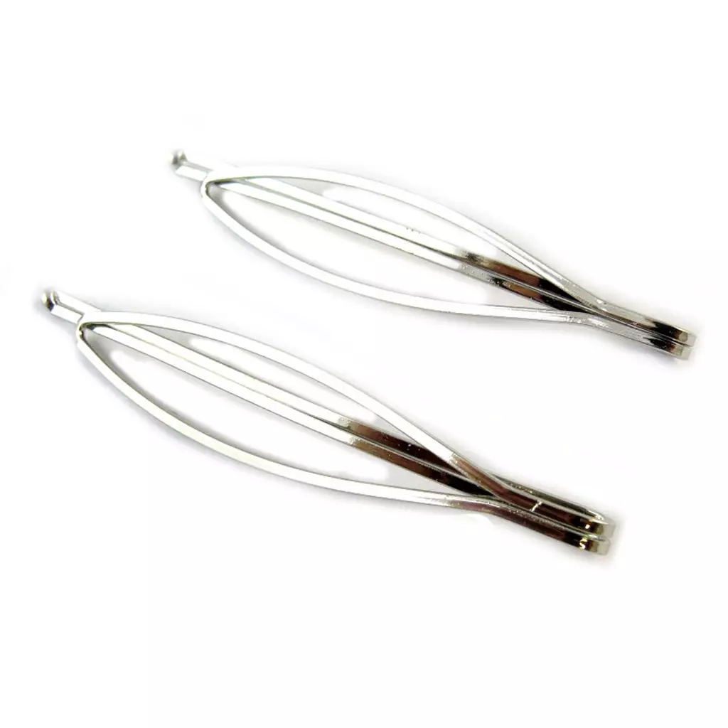 les trésors de lily Barrettes créateur 'Simplicité' argenté 6 cm [N8233]