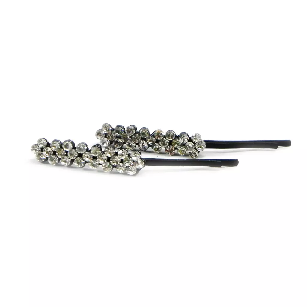 Les Trésors De Lily Barrettes Créateur 'Sissi' Blanc Cristal 55x7 Mm [I2647]