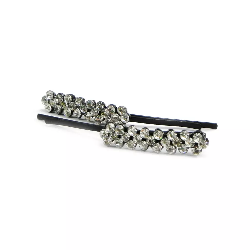 Les Trésors De Lily Barrettes Créateur 'Sissi' Blanc Cristal 55x7 Mm [I2647]