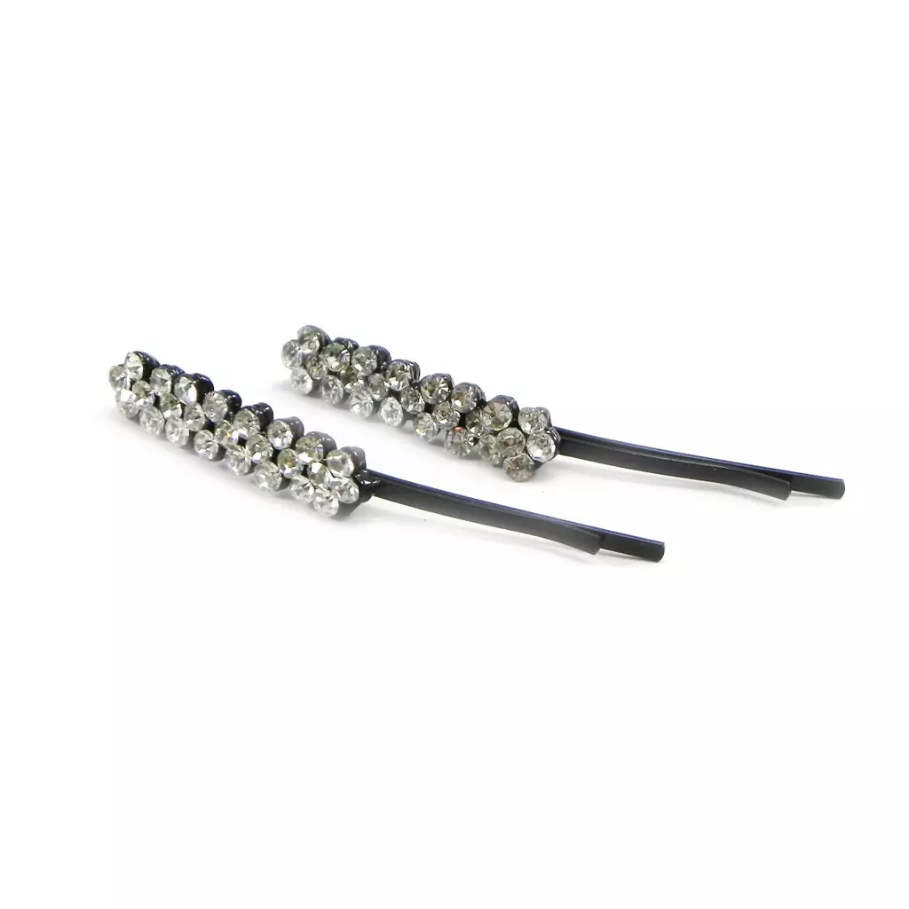 Les Trésors De Lily Barrettes Créateur 'Sissi' Blanc Cristal 55x7 Mm [I2647]