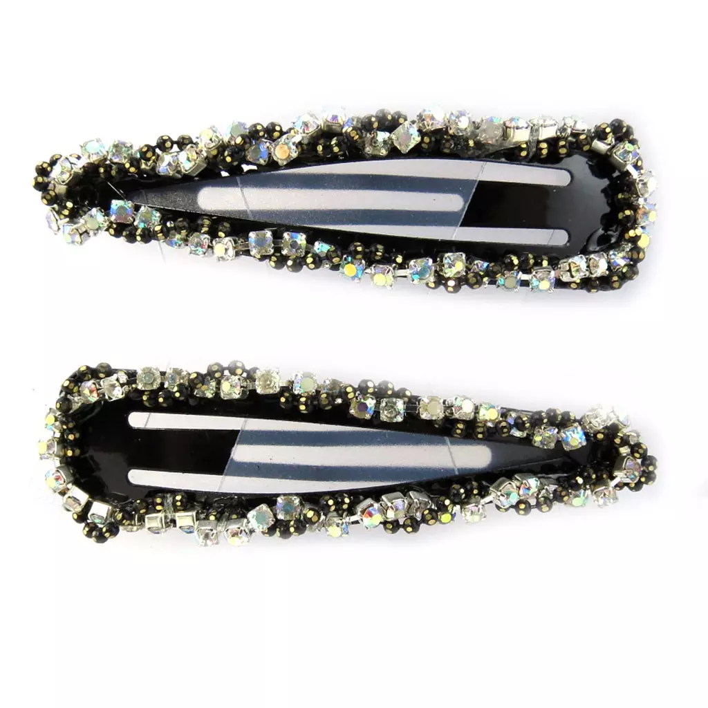 les trésors de lily Barrettes Créateur 'Sissi' blanc (cristal) 60x17 mm [M0698]