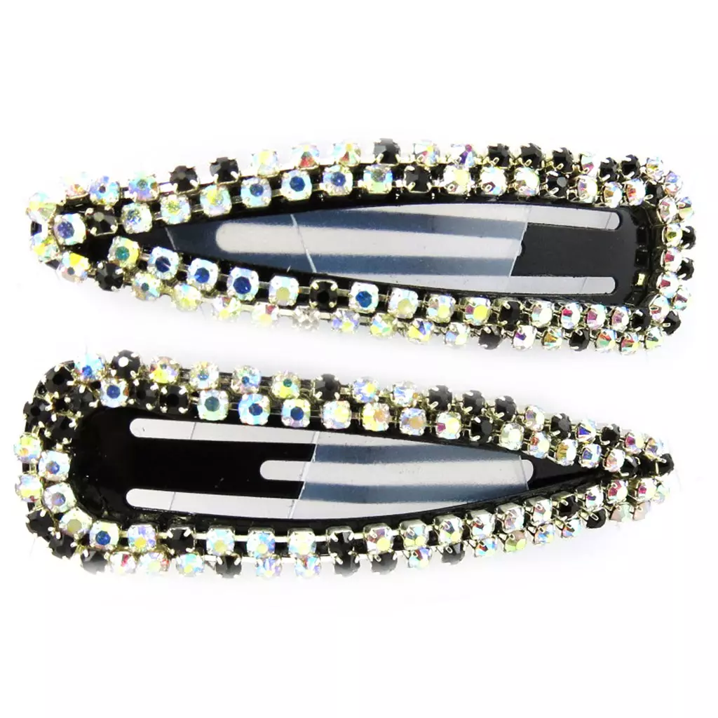 les trésors de lily Barrettes Créateur 'Sissi' blanc (cristal) 60x17 mm [M0699]