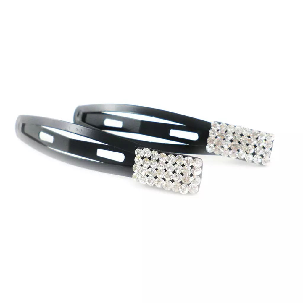 les trésors de lily Barrettes Créateur 'Sissi' blanc (cristal) 67x12 mm [I9260]