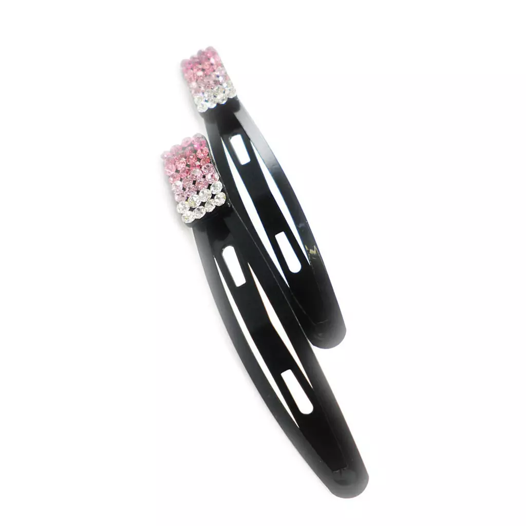 Les Trésors De Lily Barrettes Créateur 'Sissi' Rose (cristal) 67x12 Mm [I9264]