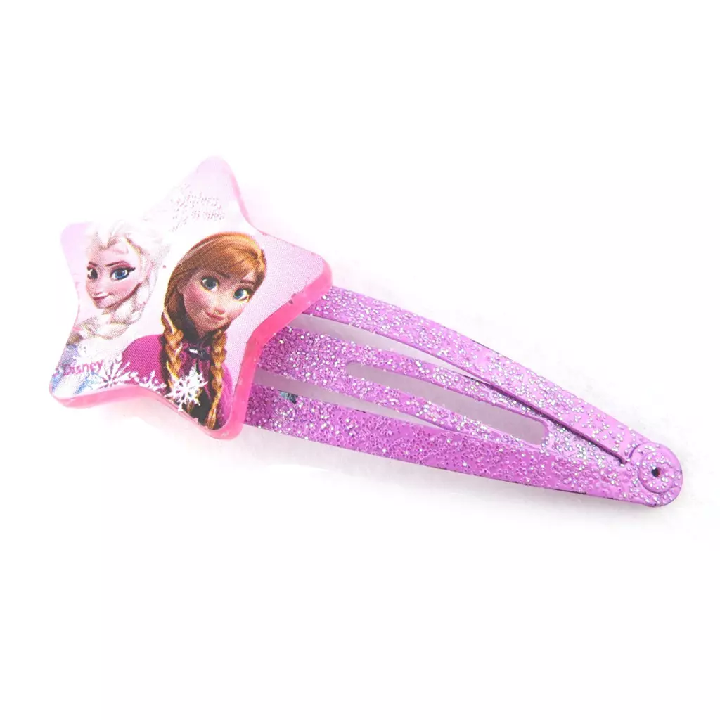 Les Trésors De Lily Barrettes + élastiques 'Frozen Reine Des Neiges' Rose Bleu (4 Pièces) [N0453]