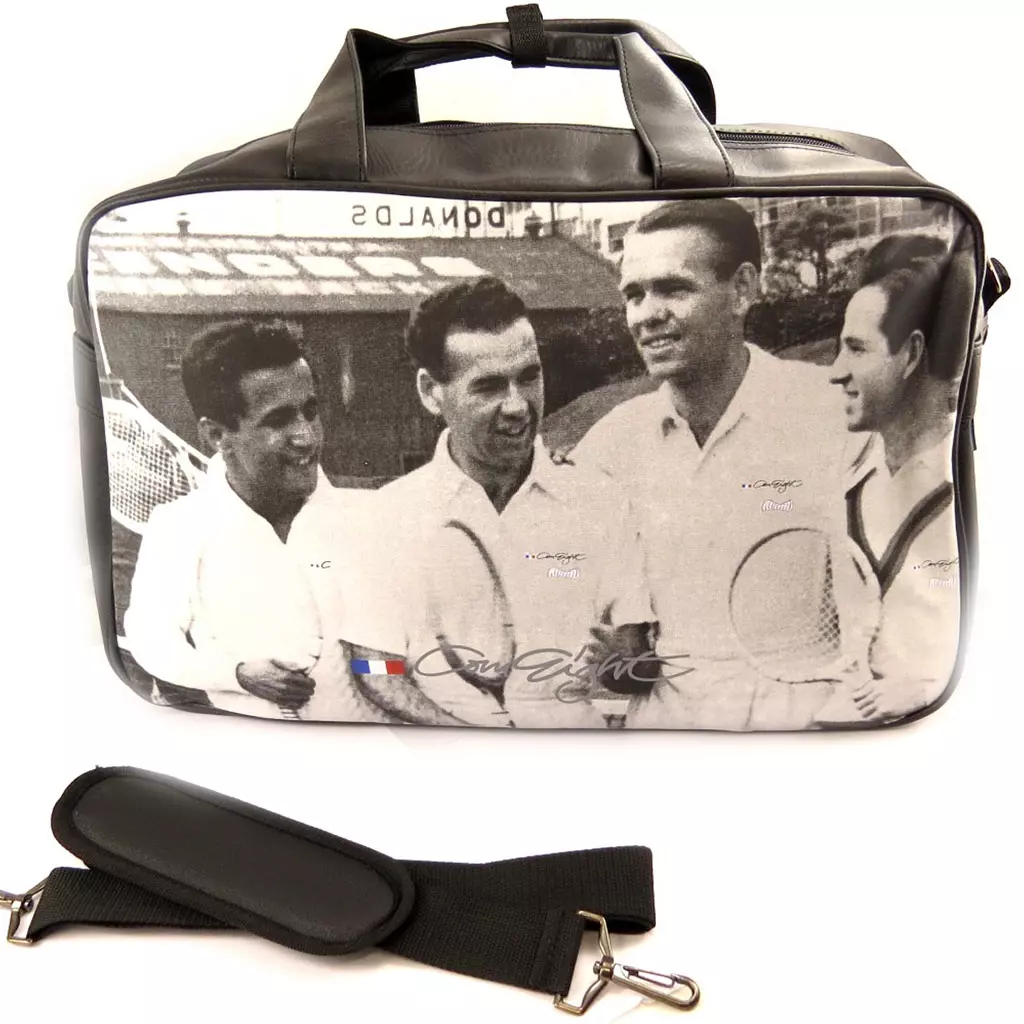 Les Trésors De Lily Besace Bandoulière 'Vintage Tennis' Noir Blanc [L4904]