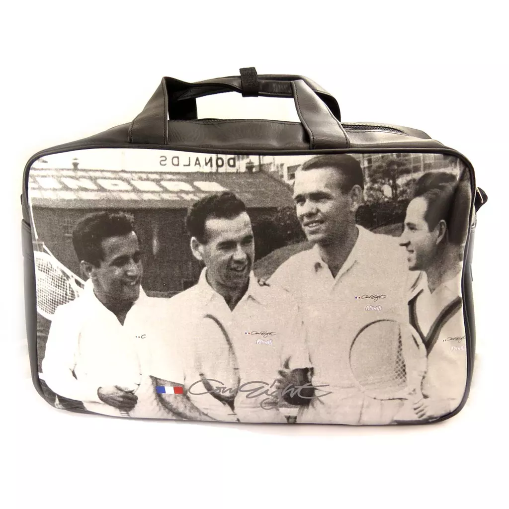 Les Trésors De Lily Besace Bandoulière 'Vintage Tennis' Noir Blanc [L4904]
