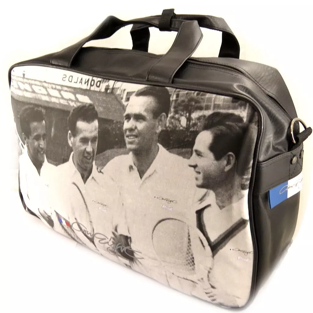 Les Trésors De Lily Besace Bandoulière 'Vintage Tennis' Noir Blanc [L4904]