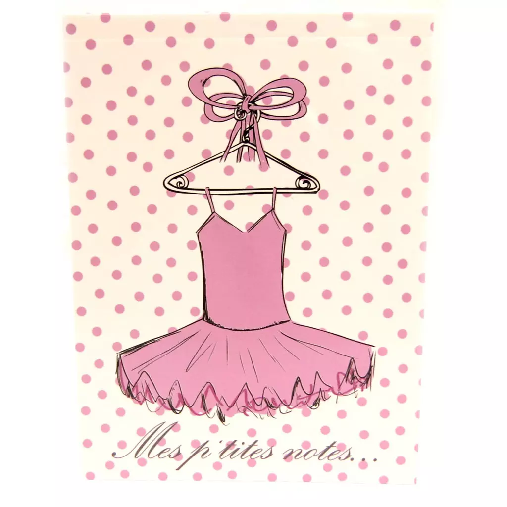 les trésors de lily Bloc notes 'Ballerines' blanc rose [L3982]