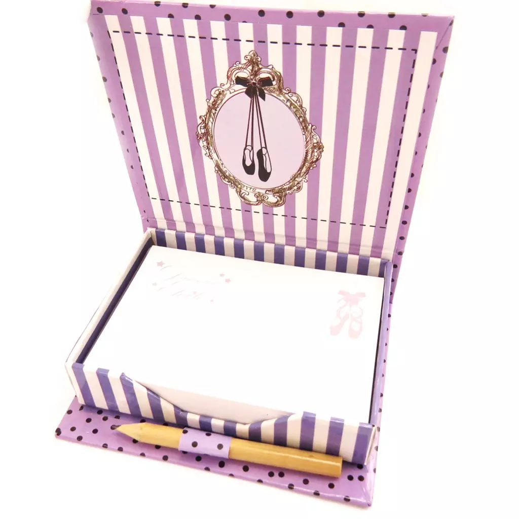 Les Trésors De Lily Bloc Papier 'Ballerines' Violet (+stylo) [L3986]