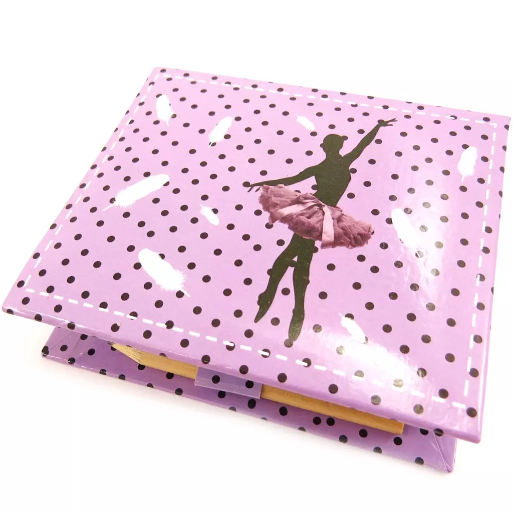 les trésors de lily Bloc papier 'Ballerines' violet (+stylo) [L3986]