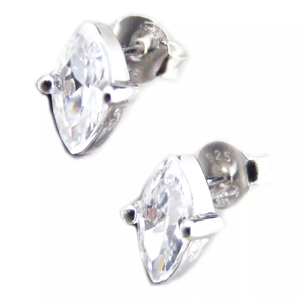 Les Trésors De Lily BO Argent 'Amandes De Cristal' Blanc [G1919]