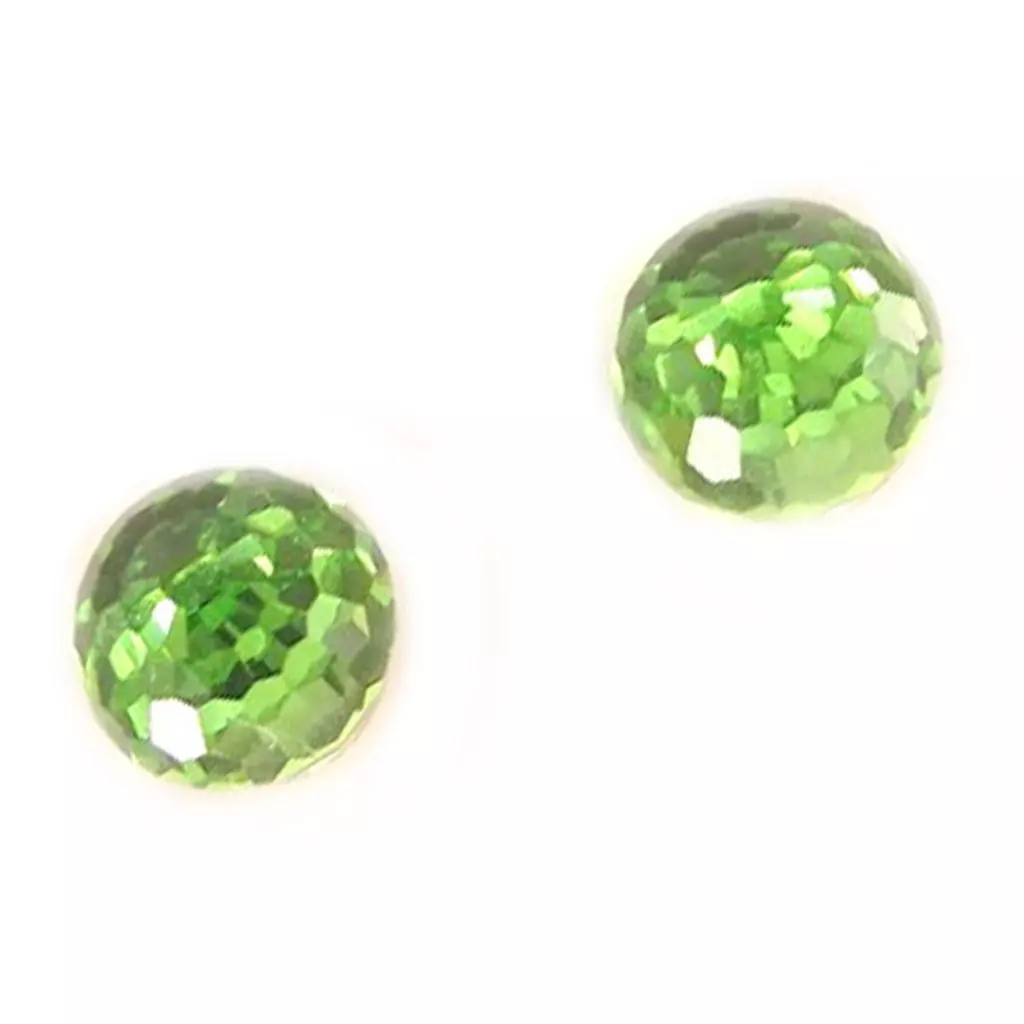 Les Trésors De Lily BO Argent 'Boules De Cristal' Vert [C4982]