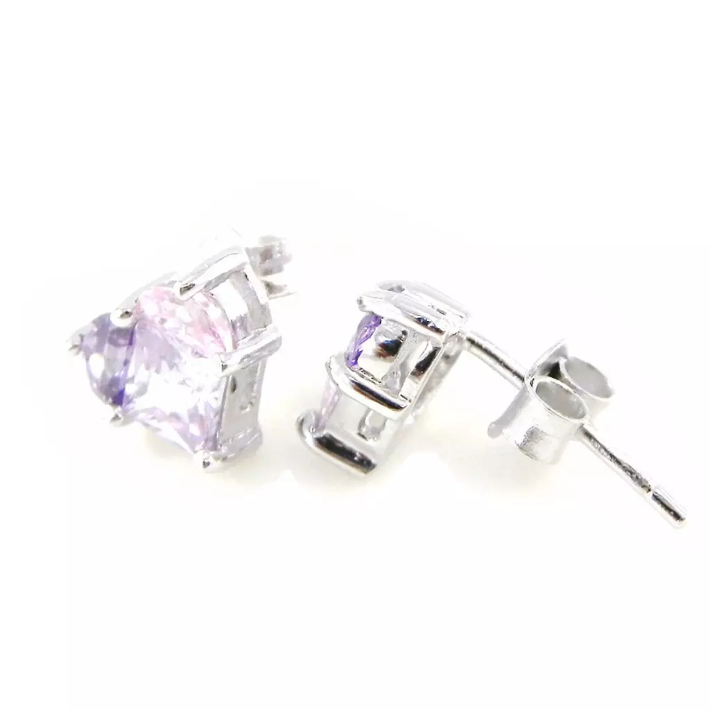 Les Trésors De Lily BO Argent 'Coeur Merveilles' Rose Violet [F6933]