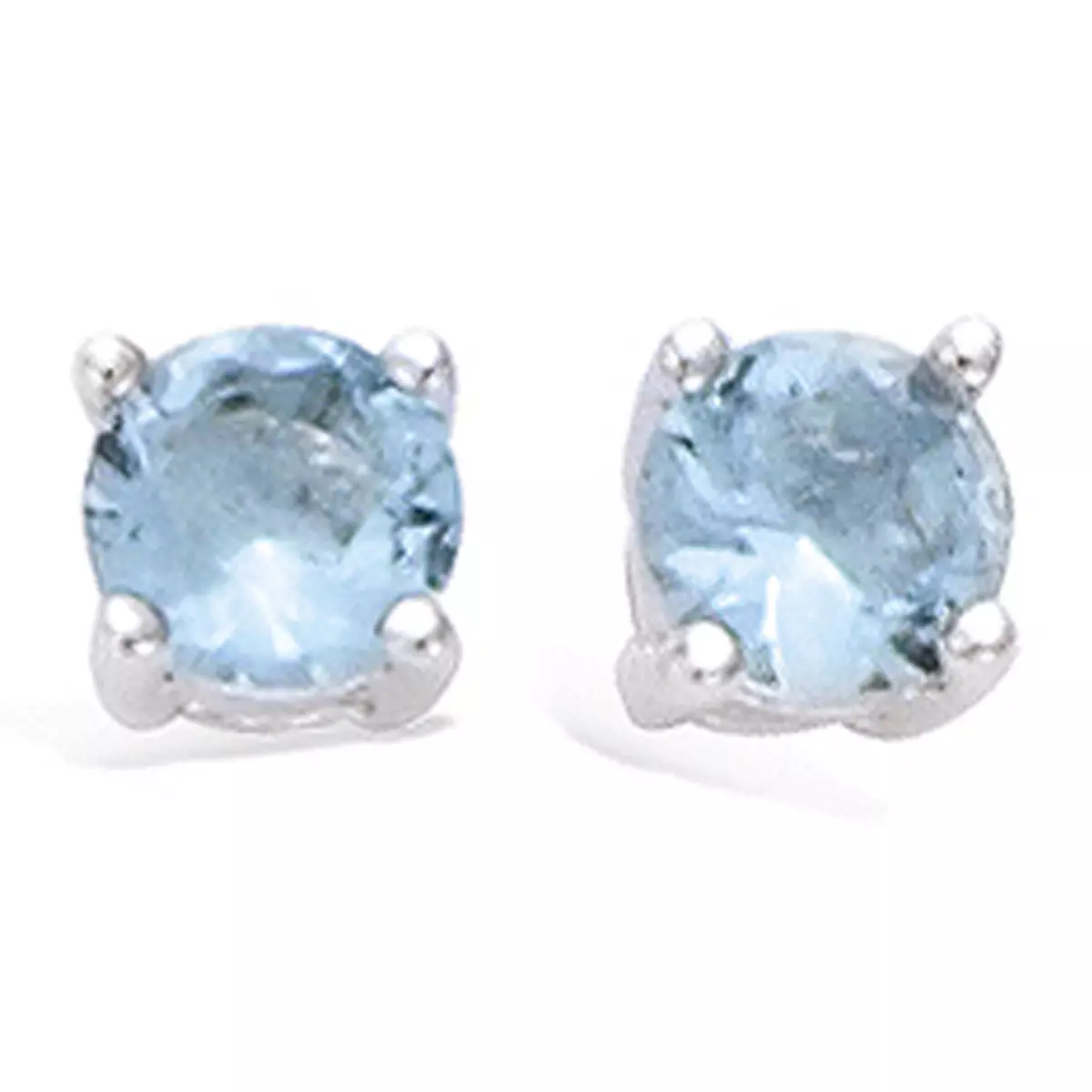 les trésors de lily BO Argent 'Essentiel' bleu argenté (rhodié) 4 mm [J6944]