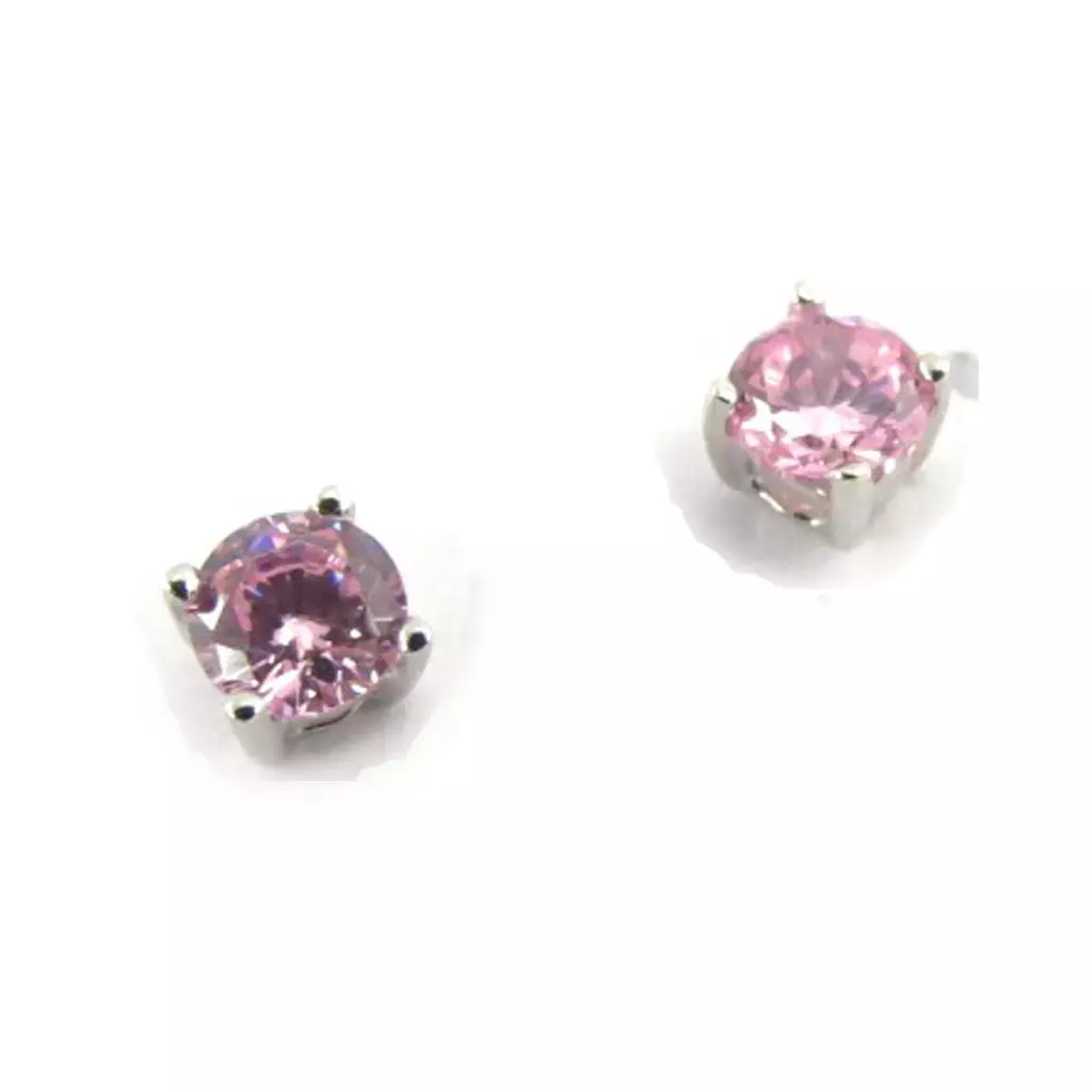 Les Trésors De Lily BO Argent 'Essentiel' Rose Argenté (rhodié) 4 Mm [J6945]