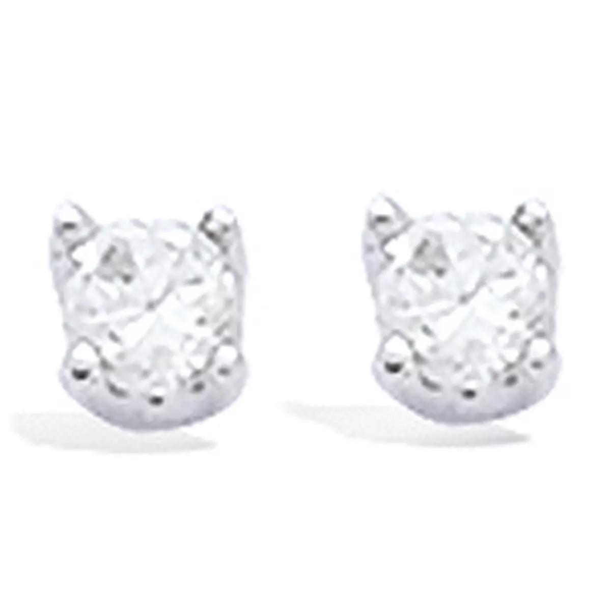 les trésors de lily BO Argent 'Essentiel Tulipe' Blanc argenté (rhodié) 3 mm [B7599]
