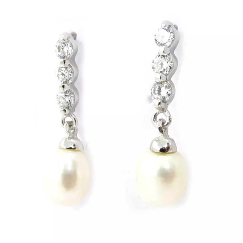 Les Trésors De Lily BO Argent 'Pearl Beauty' Blanc [F6230]