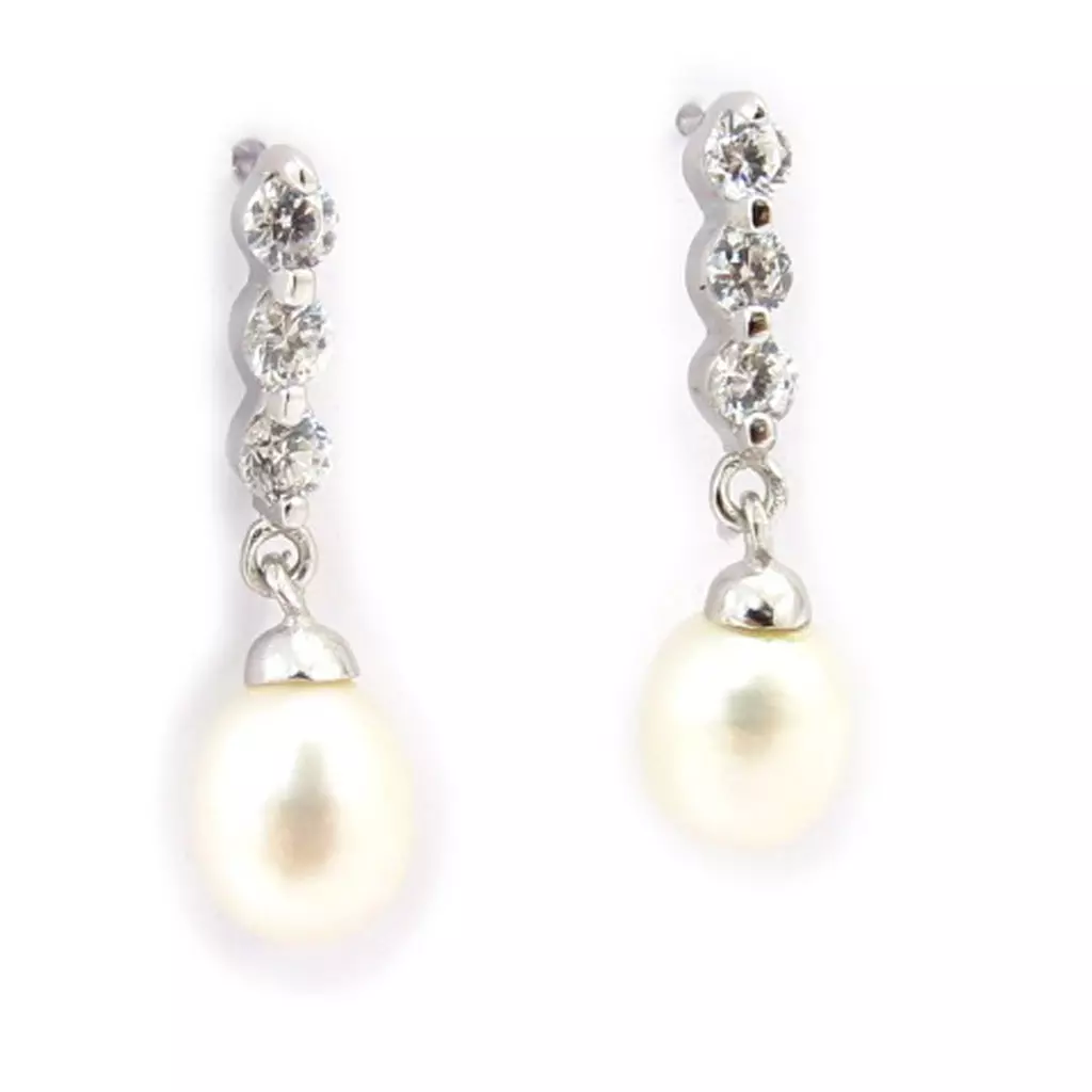 Les Trésors De Lily BO Argent 'Pearl Beauty' Blanc [F6230]