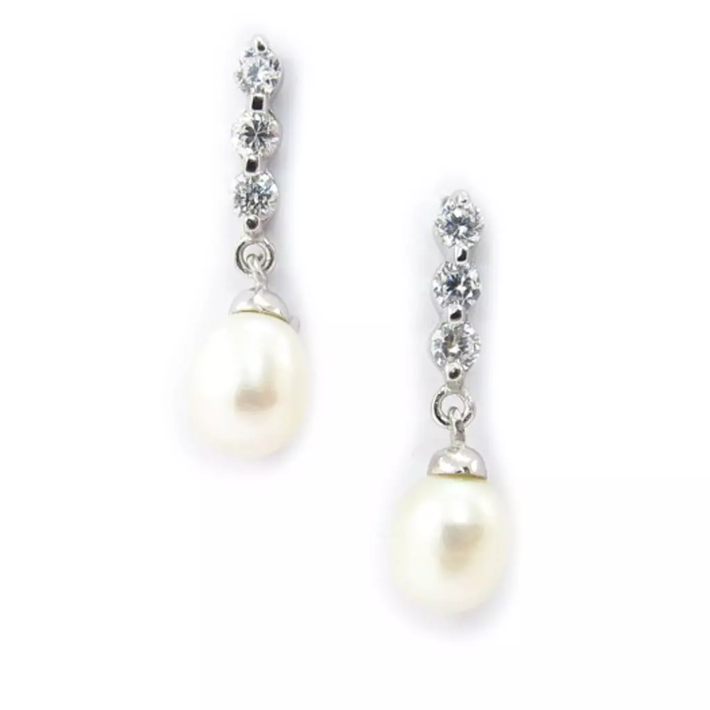 Les Trésors De Lily BO Argent 'Pearl Beauty' Blanc [F6230]