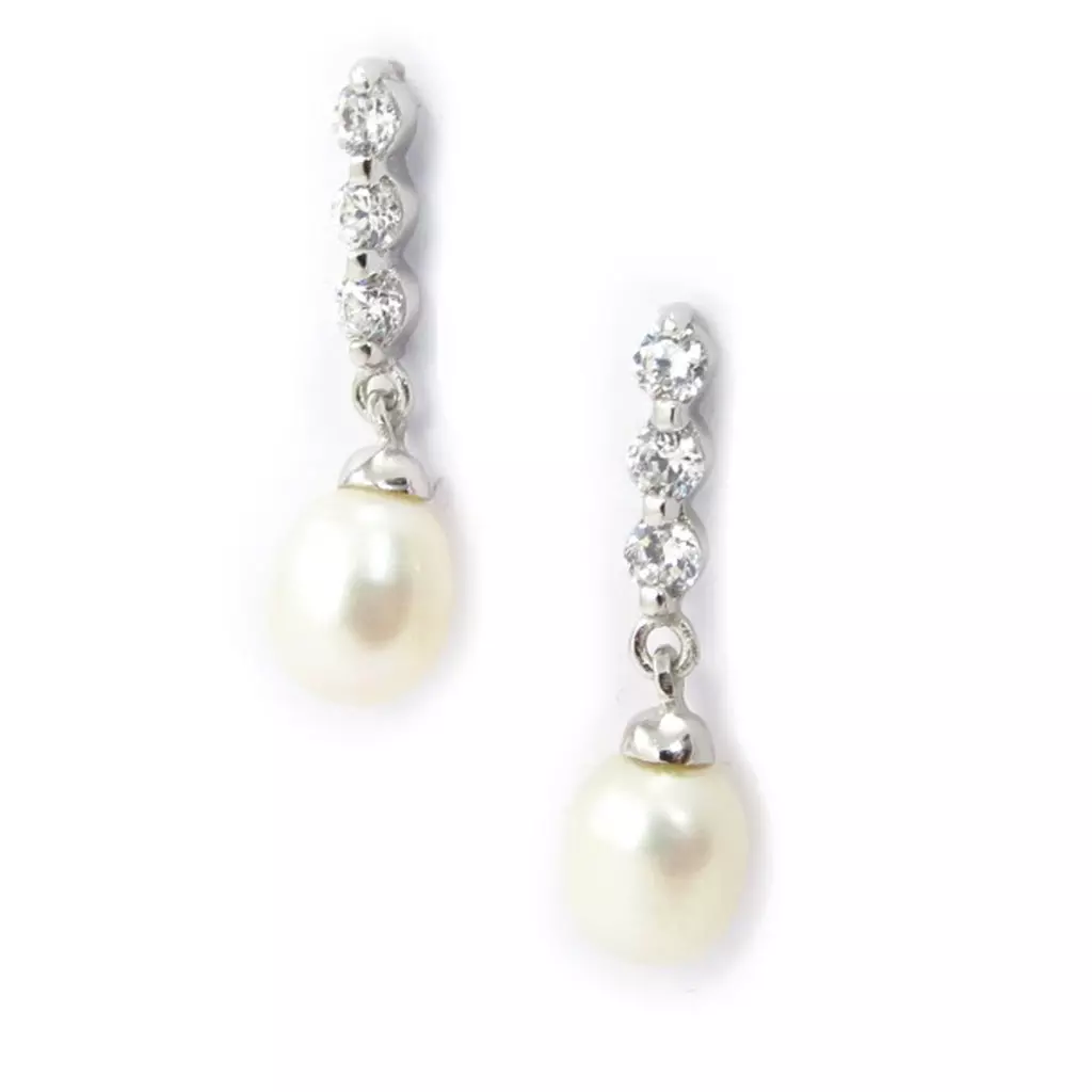 les trésors de lily BO Argent 'Pearl Beauty' Blanc [F6230]