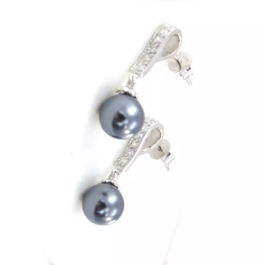 Les Trésors De Lily BO Argent 'Pearl Beauty' Gris Blanc [B9534]