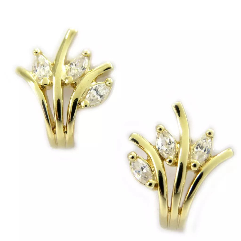 Les Trésors De Lily Bocules Plaqué Or 'Merveilles' Blanc [G6917]