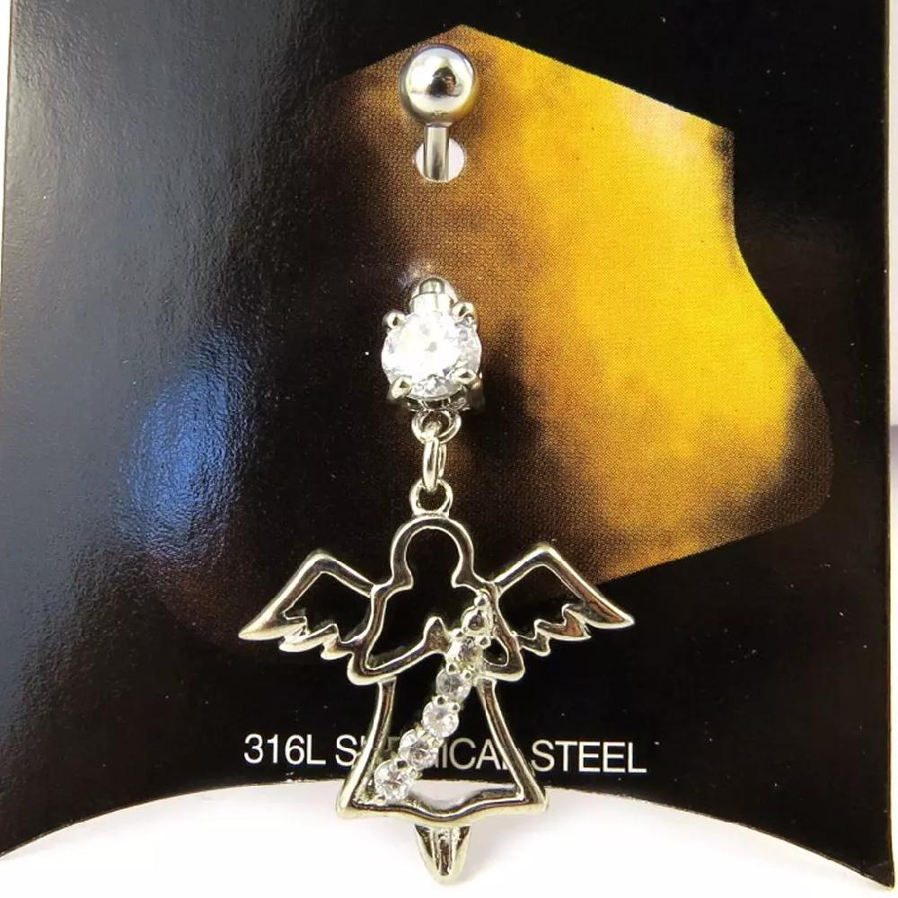 les trésors de lily Body Piercing 'Ange Gardien' blanc [M5640]