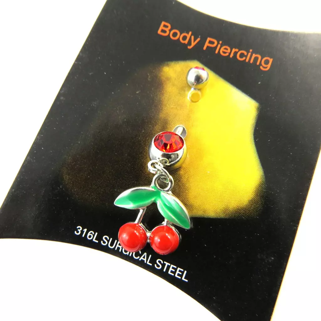 Les Trésors De Lily Body Piercing 'Cerises' Rouge [N3229]