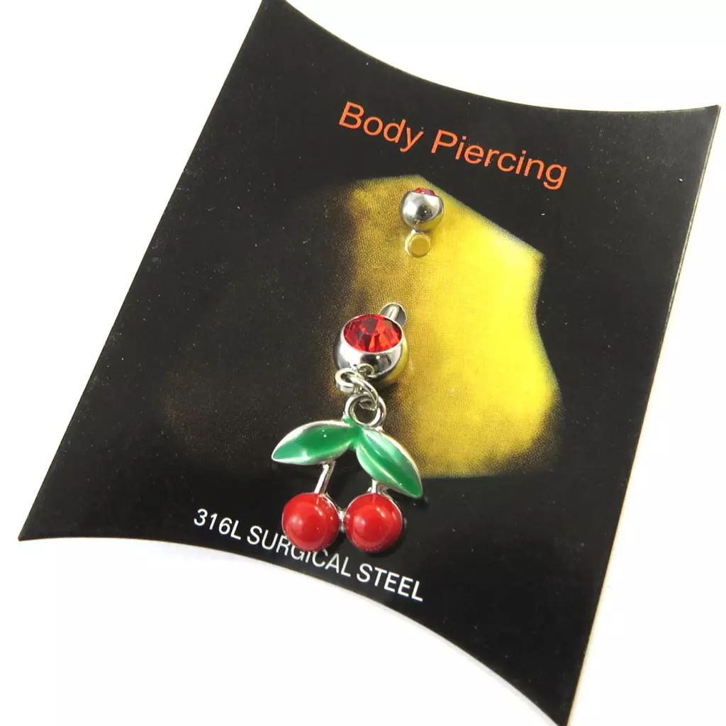 Les Trésors De Lily Body Piercing 'Cerises' Rouge [N3229]