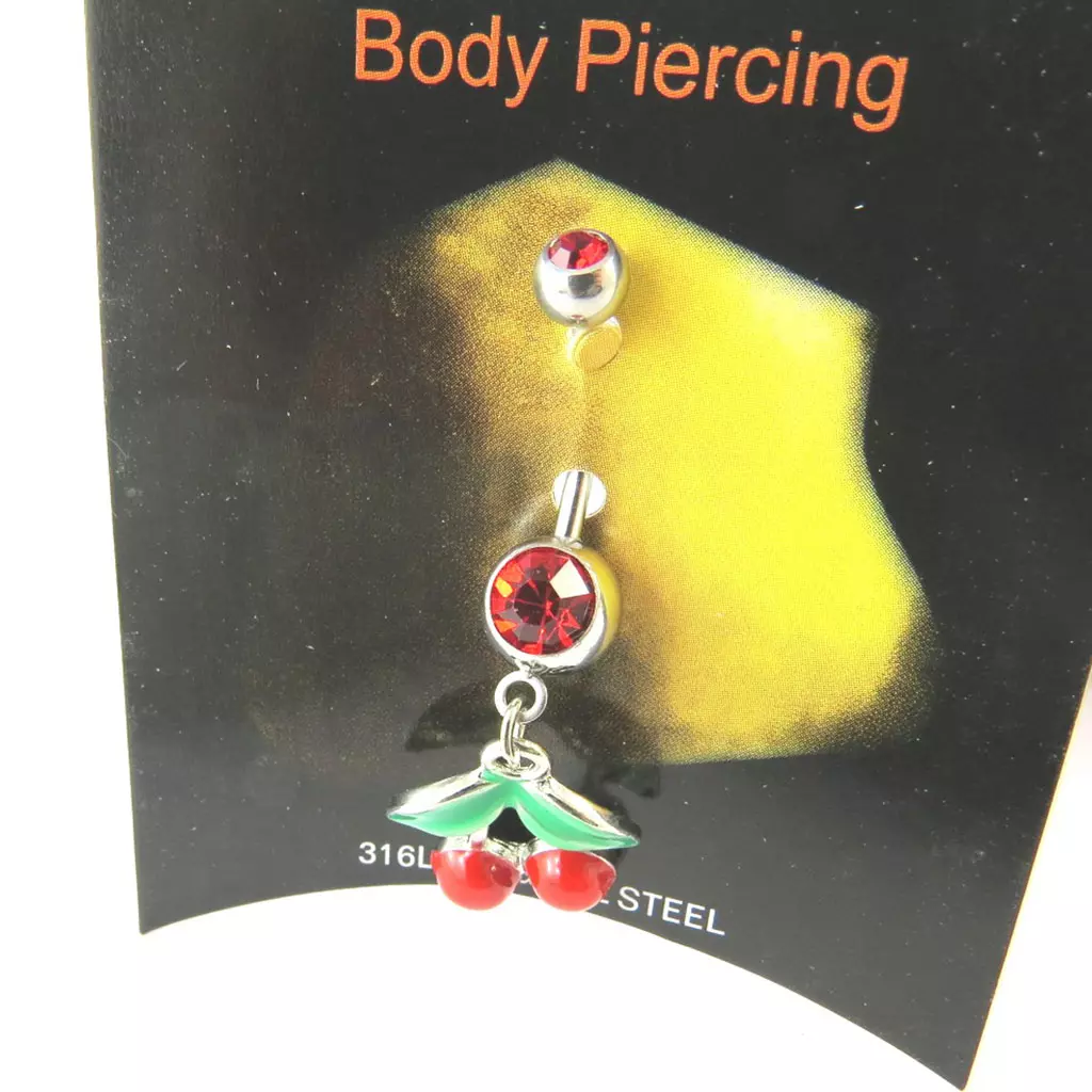 Les Trésors De Lily Body Piercing 'Cerises' Rouge [N3229]