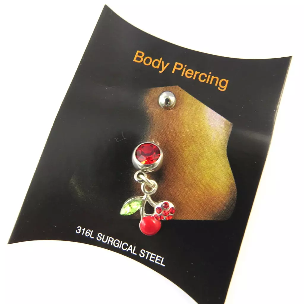 Les Trésors De Lily Body Piercing 'Cerises' Rouge [N3230]