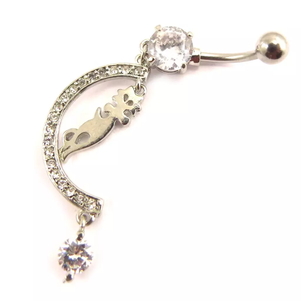 Les Trésors De Lily Body Piercing 'Chat Cabaret' Blanc [C4240]