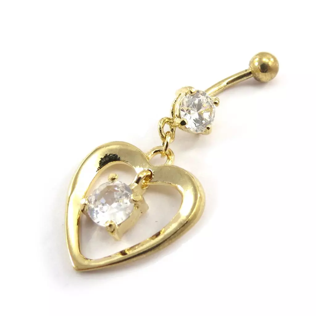 Les Trésors De Lily Body Piercing 'Coeur D'Amour' Blanc [E6367]