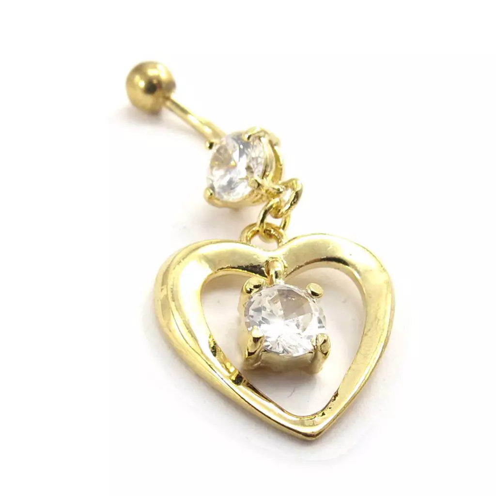 les trésors de lily Body Piercing 'Coeur d'Amour' Blanc [E6367]