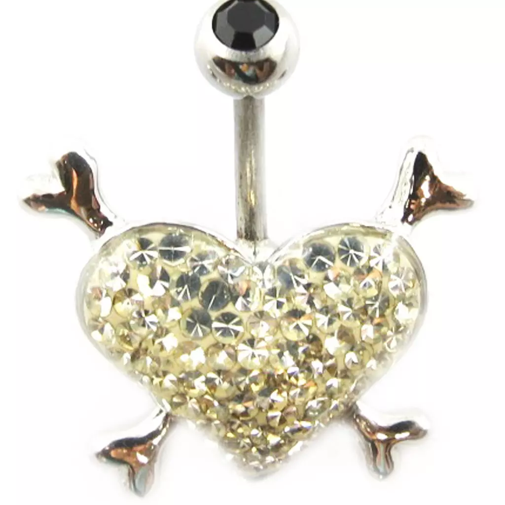 Les Trésors De Lily Body Piercing 'Coeur Divin' Blanc [F9040]