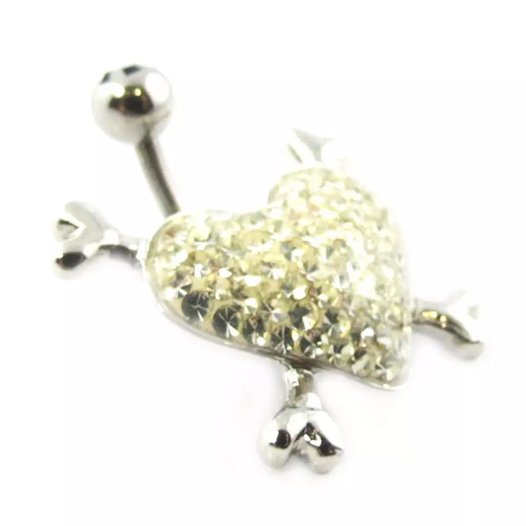 Les Trésors De Lily Body Piercing 'Coeur Divin' Blanc [F9040]