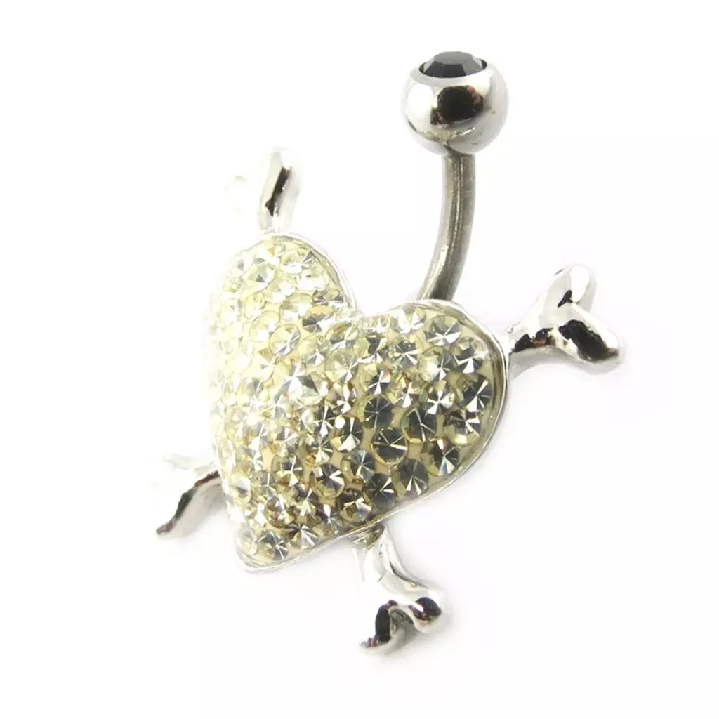 Les Trésors De Lily Body Piercing 'Coeur Divin' Blanc [F9040]