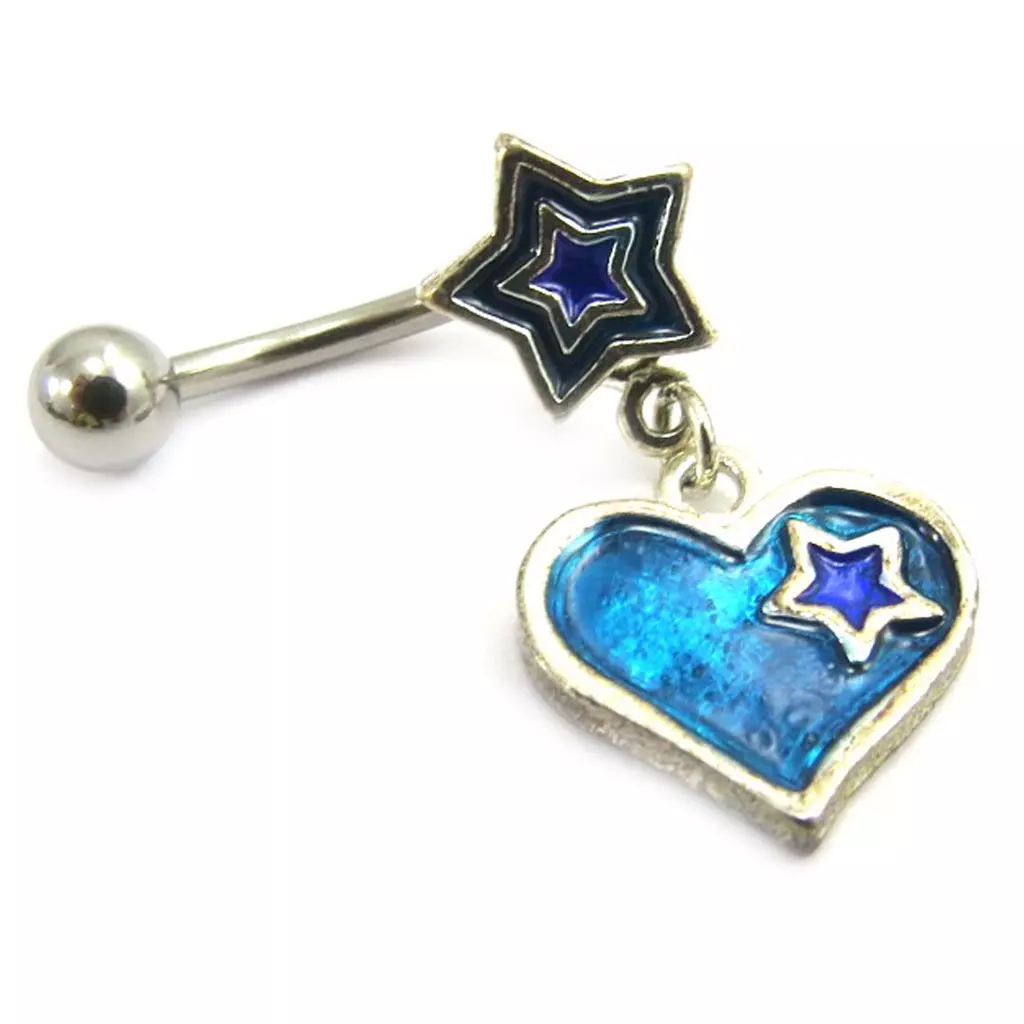 les trésors de lily Body Piercing 'Coeur Star' Bleu [A5531]