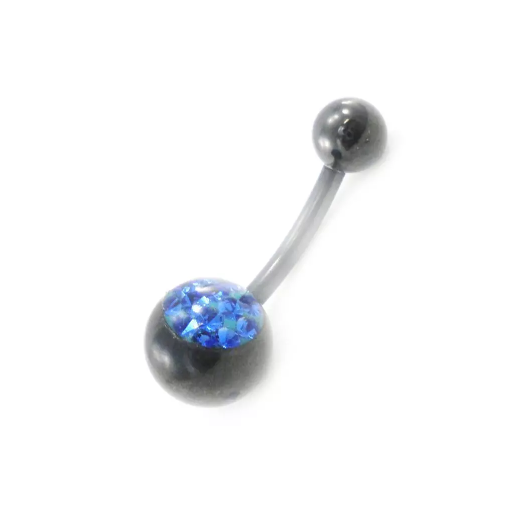 Les Trésors De Lily Body Piercing 'Cristal' Bleu Roi [I9491]