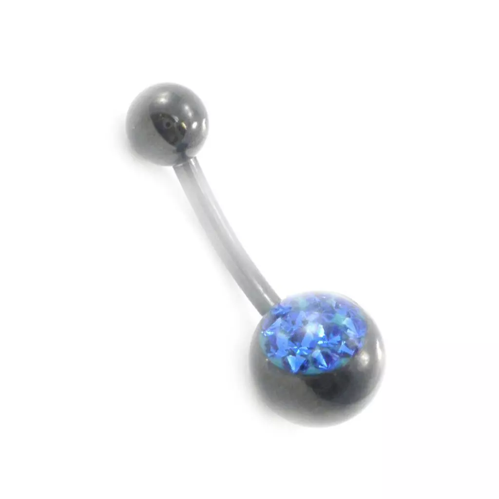 les trésors de lily Body Piercing 'Cristal' bleu roi [I9491]