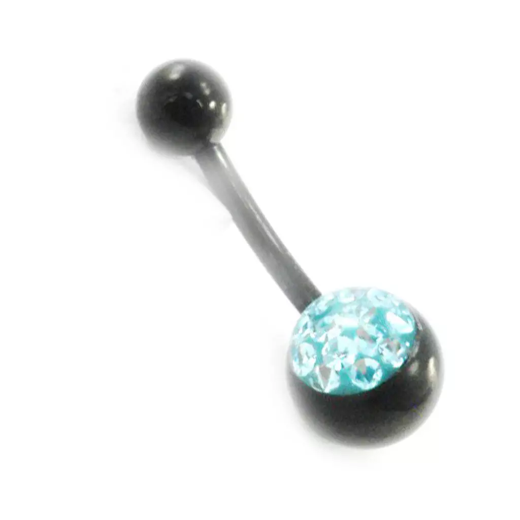 Les Trésors De Lily Body Piercing 'Cristal' Bleu Turquoise [I9492]
