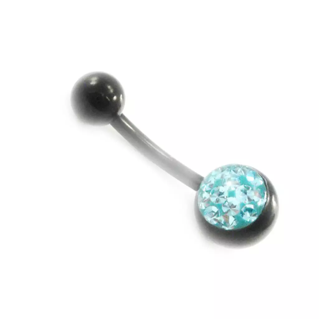 les trésors de lily Body Piercing 'Cristal' bleu turquoise [I9492]
